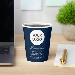 Fügen Sie Ihr Logo mit dem Blau des benutzerdefini Pappbecher