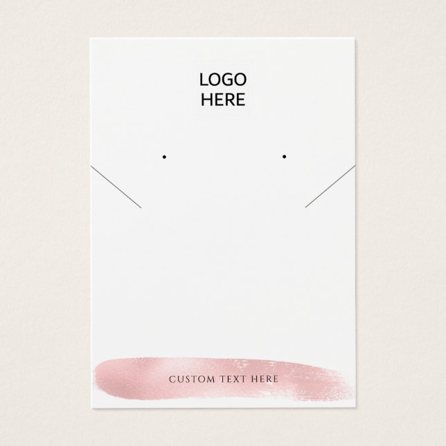 Fügen Sie Ihr Logo Modern Necklass Ohrring-Grafikk (Vorderseite)