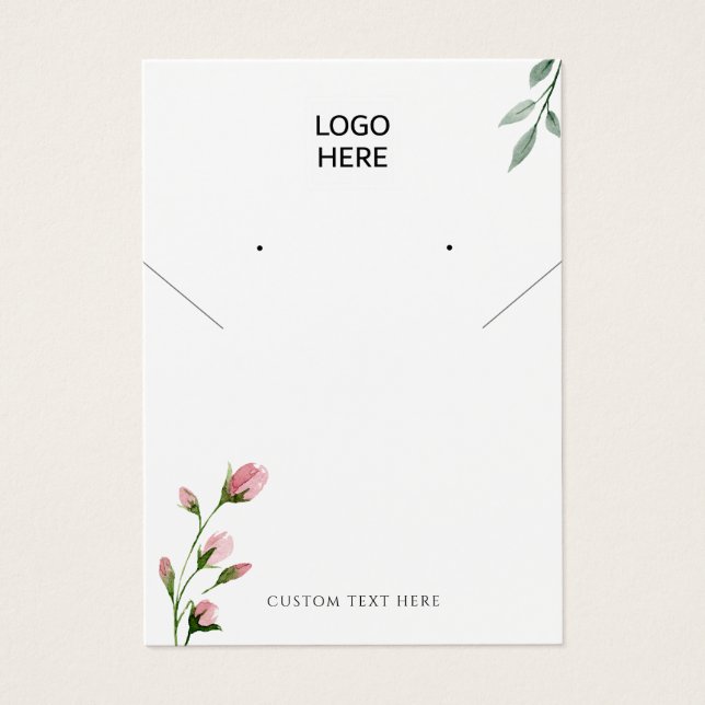 Fügen Sie Ihr Logo Modern Necklass Ohrring-Grafikk (Vorderseite)