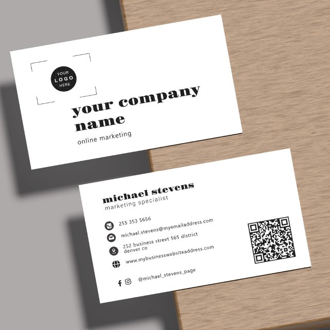 Fügen Sie Ihr Logo moderner professioneller QR-Cod Visitenkarte (Von Creator hochgeladen)