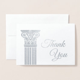 Fügen Sie Ihr Logo Silver Foil Vielen Dank Karten 