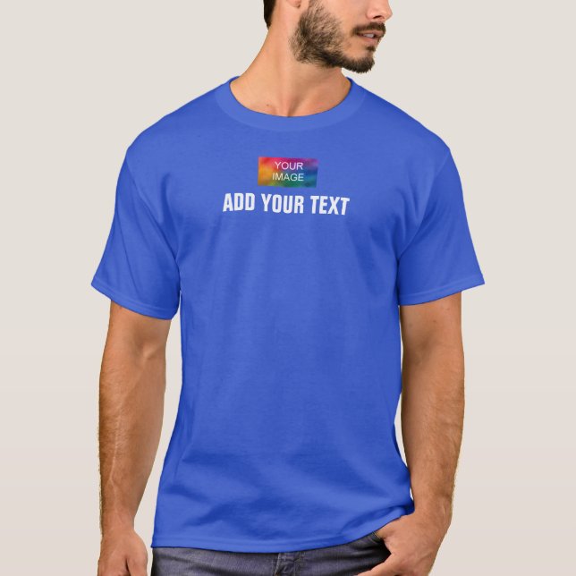 Fügen Sie Ihr Logo Text Image Men's Modern Top T - (Vorderseite)
