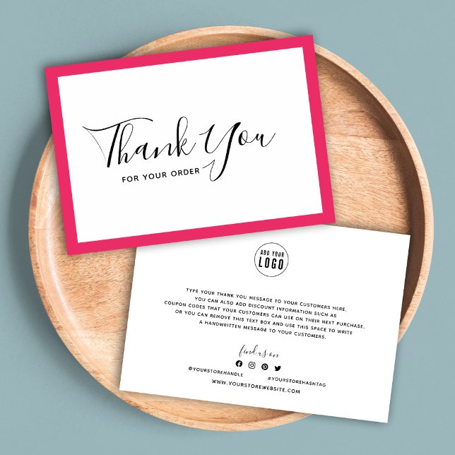 Fügen Sie Ihr Logo und die bearbeitbare Grenzfarbe Dankeskarte (Von Creator hochgeladen)