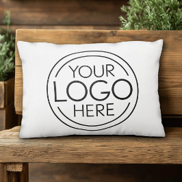 Fügen Sie Ihr Logo-Unternehmen Minimalistisch hinz Dekokissen