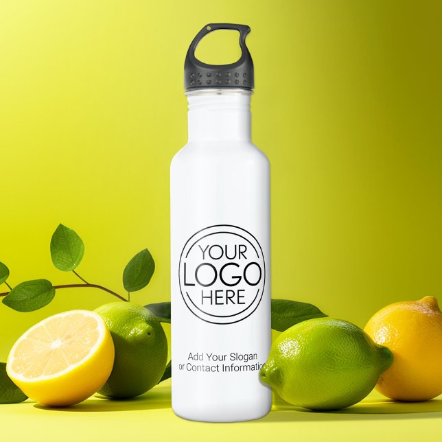 Fügen Sie Ihr Logo-Unternehmen Minimalistisch hinz Edelstahlflasche (Personalized water bottle - add your logo)
