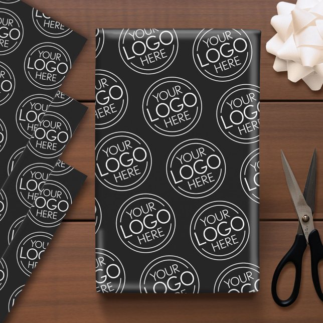 Fügen Sie Ihr Logo-Unternehmen Minimalistisch hinz Geschenkpapier Set (Custom Logo Wrapping Paper)
