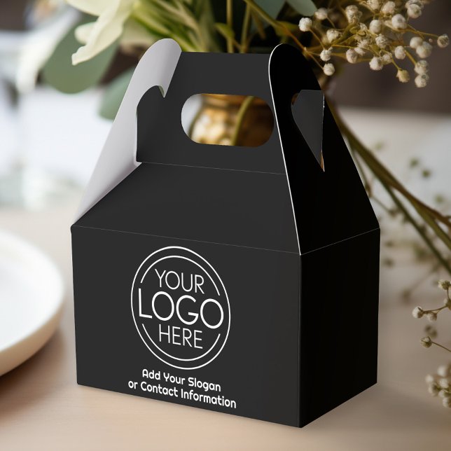 Fügen Sie Ihr Logo-Unternehmen Minimalistisch hinz Geschenkschachtel (Personalized favor box - add your logo)