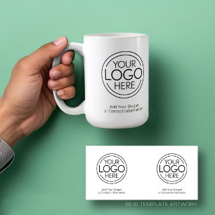 Fügen Sie Ihr Logo-Unternehmen Minimalistisch hinz Kaffeetasse