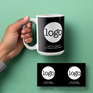 Fügen Sie Ihr Logo-Unternehmen Minimalistisch hinz Kaffeetasse