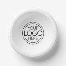 Fügen Sie Ihr Logo-Unternehmen Minimalistisch hinz Pappteller