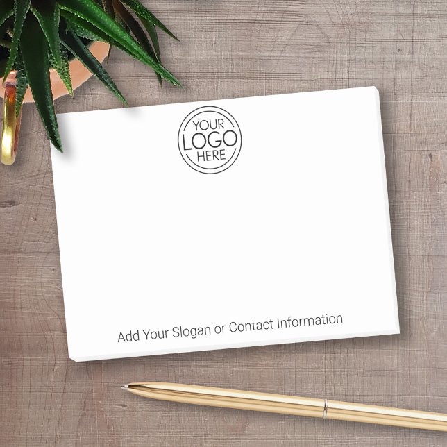 Fügen Sie Ihr Logo-Unternehmen Minimalistisch hinz Post-it Klebezettel (Personalized Post-It Note - Add Your Logo to make a great promotional product)