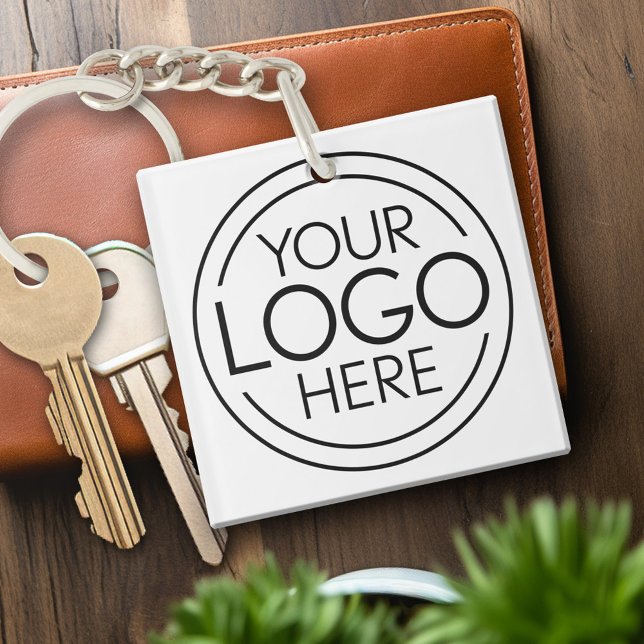 Fügen Sie Ihr Logo-Unternehmen Minimalistisch hinz Schlüsselanhänger (Personalized Keychain with your logo)