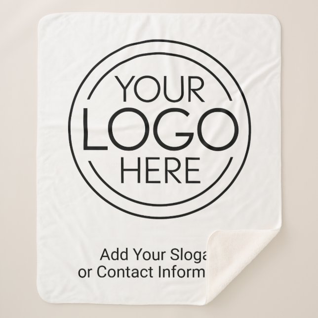 Fügen Sie Ihr Logo-Unternehmen Minimalistisch hinz Sherpadecke (Vorderseite)