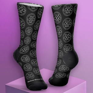 Fügen Sie Ihr Logo-Unternehmen Minimalistisch hinz Socken