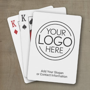 Fügen Sie Ihr Logo-Unternehmen Minimalistisch hinz Spielkarten