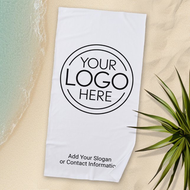 Fügen Sie Ihr Logo-Unternehmen Minimalistisch hinz Strandtuch (Personalized Beach Towel - make a splash when you add your logo to this promotional product)