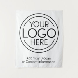 Fügen Sie Ihr Logo-Unternehmen Minimalistisch hinz Wandteppich