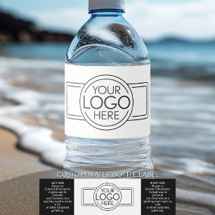 Fügen Sie Ihr Logo-Unternehmen Minimalistisch hinz Wasserflaschenetikett
