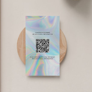 Fügen Sie Ihr Markenlogo und QR Code DIY Holograph Visitenkarte