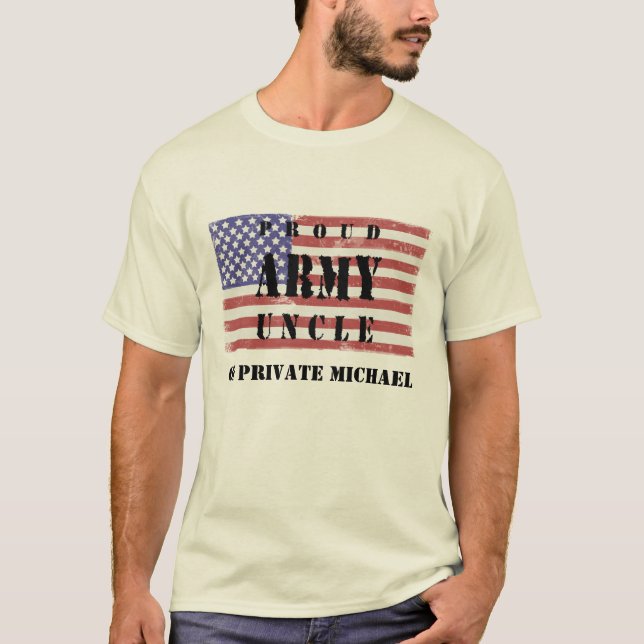 Fügen Sie Ihr nepalewer's Name Proud Army Uncle Sh T-Shirt (Vorderseite)