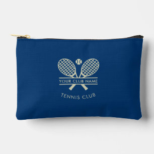 Fügen Sie Ihr Tennisclub-Rackets-Symbol Blau Custo Zubehörtasche
