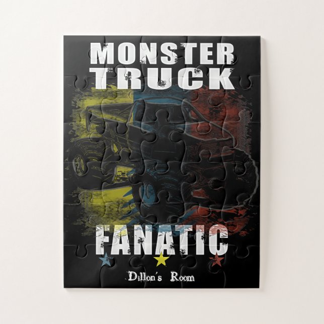 Fügen Sie Ihr Text-Monster-LKW-Puzzle hinzu Puzzle (Vertikal)