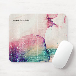 Fügen Sie Ihr Zitat oder Sprichwort Wasserfarbe Ti Mousepad