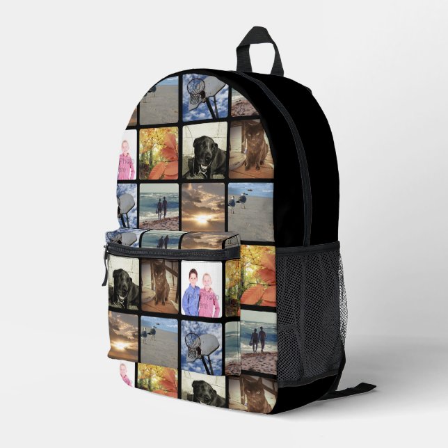 Fügen Sie Ihre 8 Fotos Collage Print ganz benutzer Bedruckter Rucksack (Rückseitige Ecke Rechts)