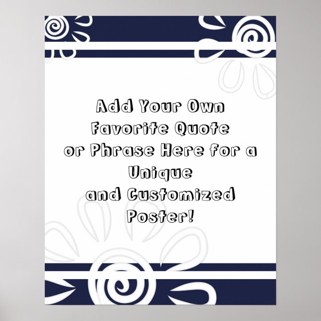 Fügen Sie Ihre benutzerdefinierten Striche-Blume N Poster (Vorne)