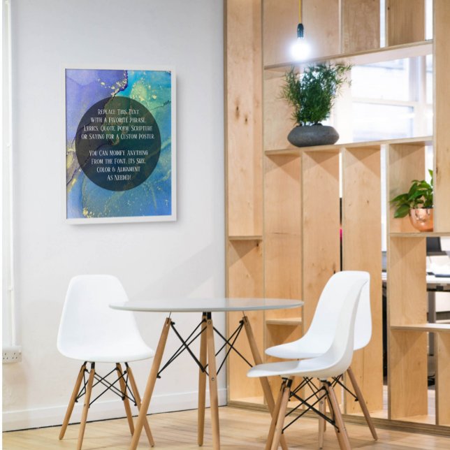 Fügen Sie Ihre Bio Abstrakte Alkoholtinte hinzu. Poster (Von Creator hochgeladen)