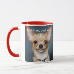 Fügen Sie Ihre Chihuahua Foto Red Ringer Tasse