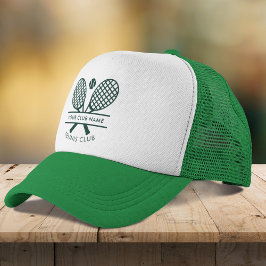 Fügen Sie Ihre Clubname Tennis Icons Green hinzu Truckerkappe