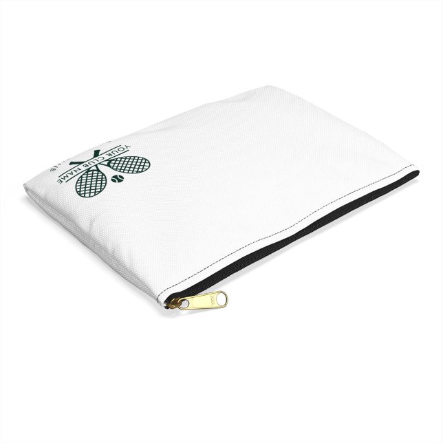 Fügen Sie Ihre Clubname Tennis Icons Green hinzu Zubehörtasche (Lawn Tennis Club Members Swag Accessory Pouch Custom)