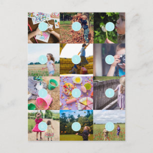 Fügen Sie Ihre eigene 12 Fotos individuell anpassb Feiertagspostkarte