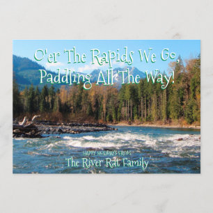 Fügen Sie Ihre eigene Foto River Runners Weihnacht Einladung