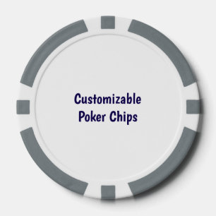 Fügen Sie Ihre eigene graue Farbe hinzu Pokerchips