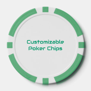 Fügen Sie Ihre eigene grüne Farbe hinzu Pokerchips