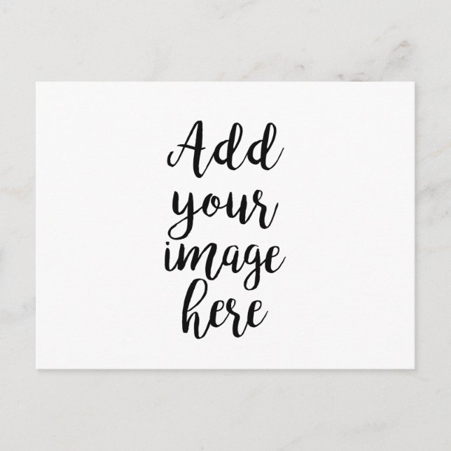 Fügen Sie Ihre eigene, individuell anpassbare Post Postkarte (Vorderseite)