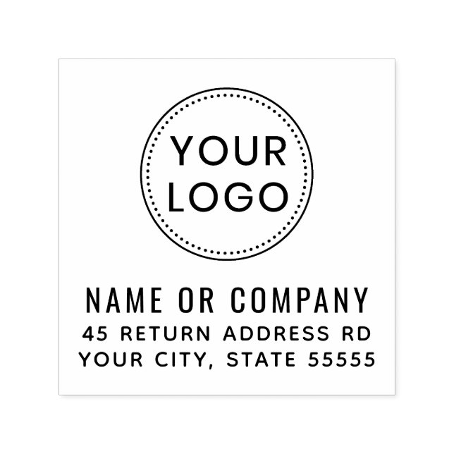 Fügen Sie Ihre eigene Logo-Adresse oder Text hinzu Permastempel (Design)