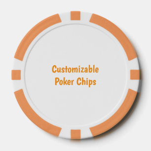 Fügen Sie Ihre eigene Orangetönung hinzu Pokerchips