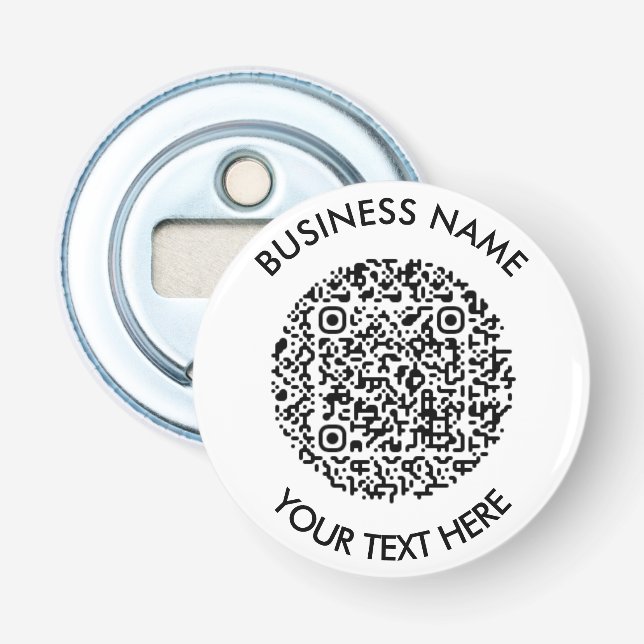 Fügen Sie Ihre eigene QR Code Scan Minimal Einfach Flaschenöffner (Vorderseite)