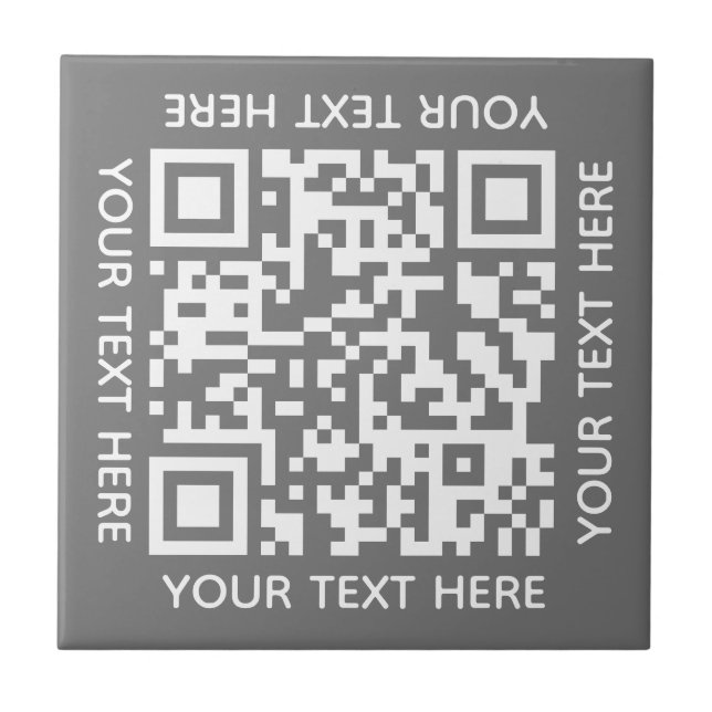 Fügen Sie Ihre eigene QR Code Text Scan Minimal ei Fliese (Vorderseite)