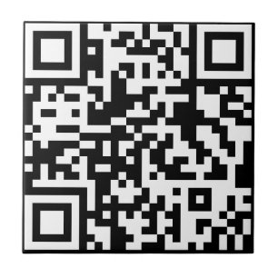 Fügen Sie Ihre eigene QR Code Text Scan Minimal ei Fliese