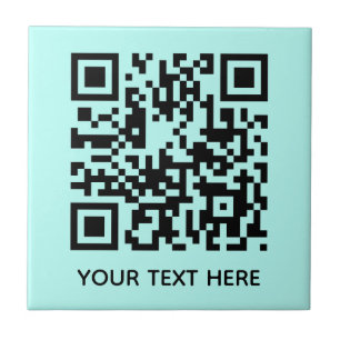 Fügen Sie Ihre eigene QR Code Text Scan Minimal ei Fliese