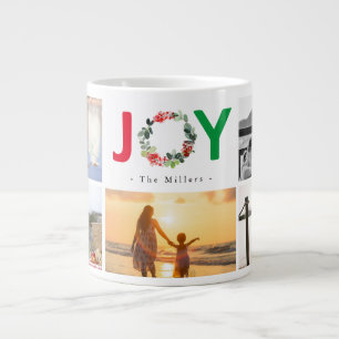 Fügen Sie Ihre eigenen 5 Foto Floral Joy Holiday K Jumbo-Tasse