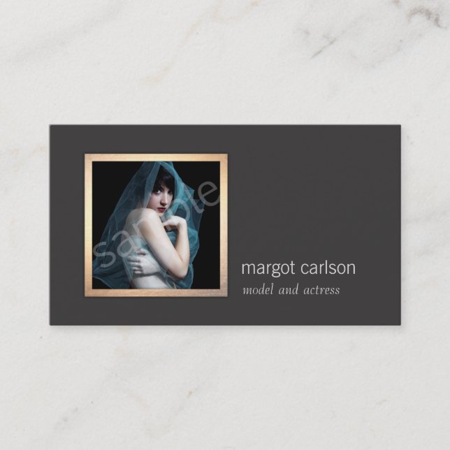 Fügen Sie Ihre eigenen Foto Chic Fashion Fotografi Visitenkarte (Vorderseite)