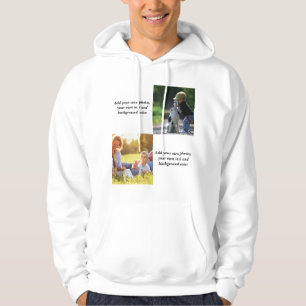Fügen Sie Ihre eigenen Fotos, Text und Hintergrund Hoodie