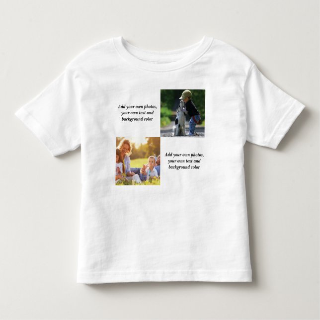 Fügen Sie Ihre eigenen Fotos, Text und Hintergrund Kleinkind T-shirt (Vorderseite)