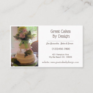 Fügen Sie Ihre Foto Cake Baker Business Cards hinz Visitenkarte