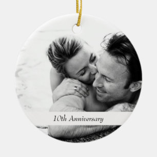 Fügen Sie Ihre Foto-Ornamente, Hochzeitstipendium Keramik Ornament